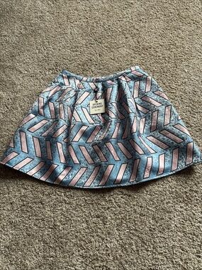 Opening Ceremony Blue and Pink Chevron Circle Skirt